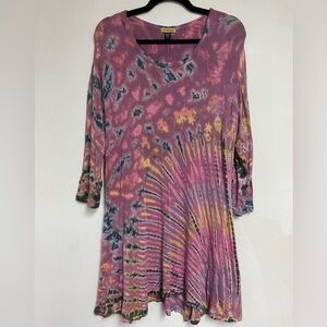 Gorgeous midi dress size L/XL, long sleeves, 100% Viscose Windhorse brand